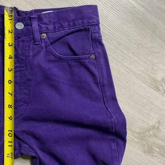 90s Calvin Klein Straight Leg Purple Jeans Size 5 Small - Picture 7 of 9
